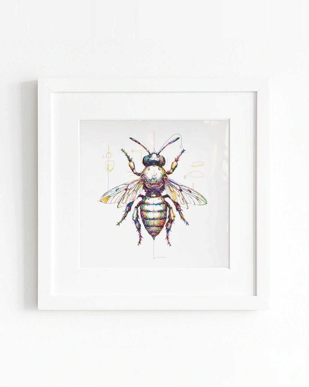 algoritmik illustrasyon bombus arısı