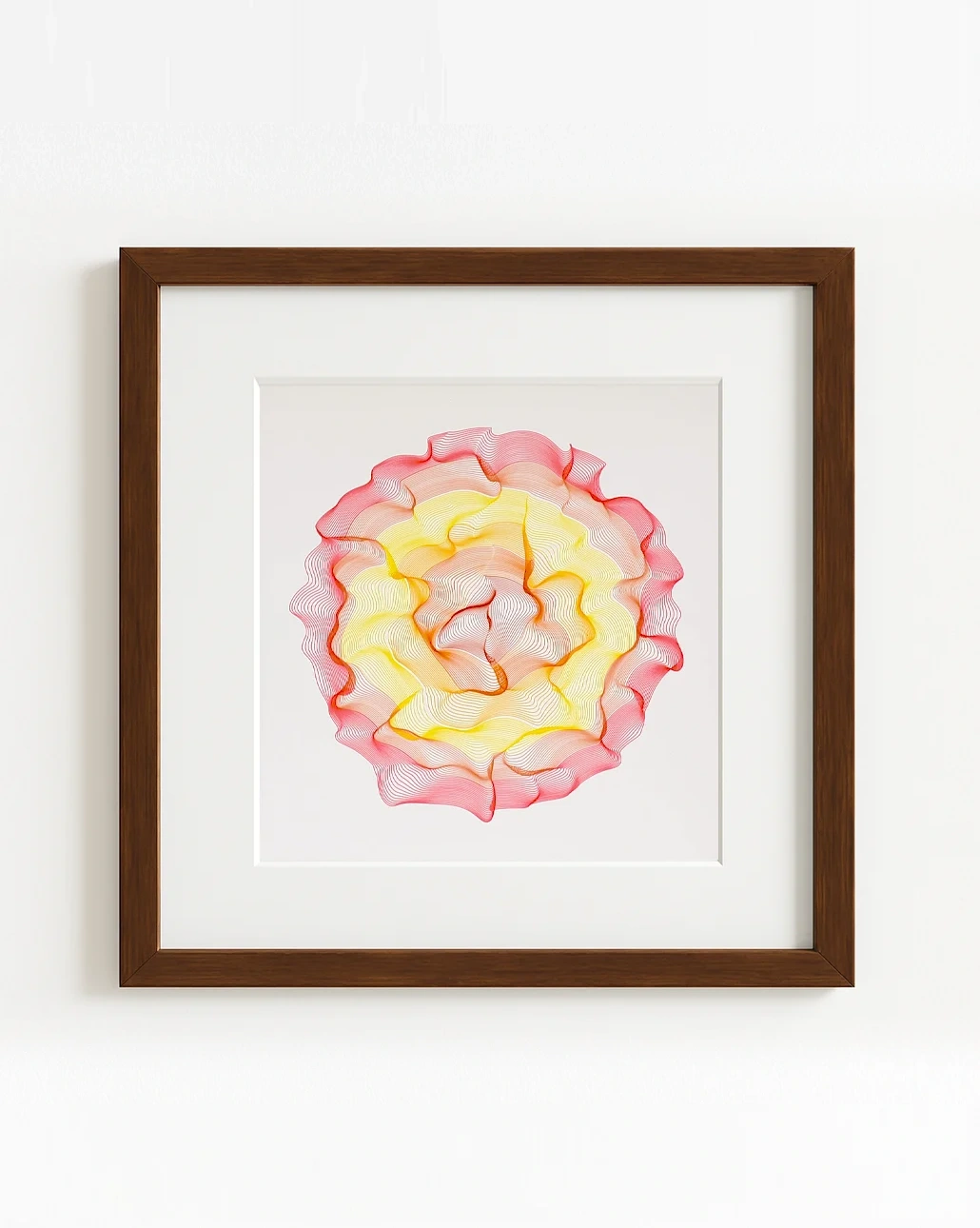 sanat eseri merkezli spiral desen açık zemin