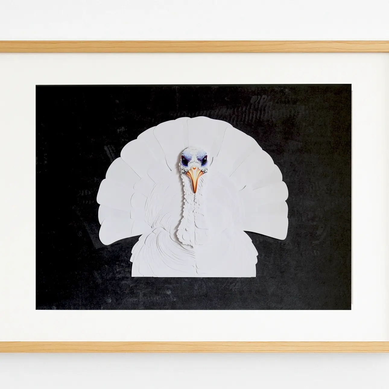 çok katmanlı kağıt kesim hindi portresi sanat eseri