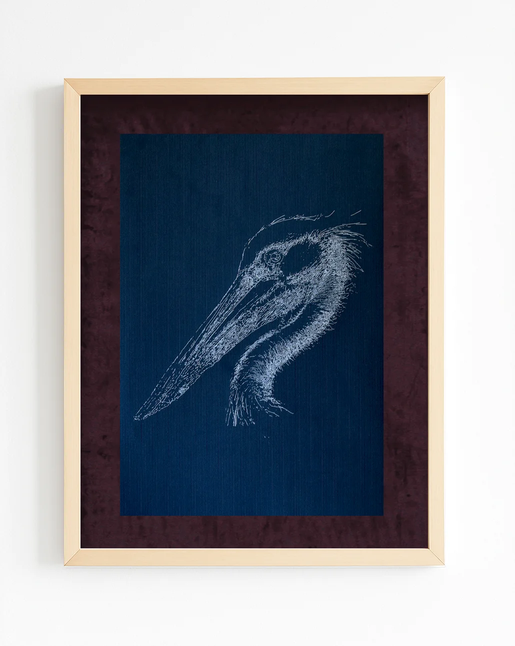beyaz fon üzerinde pen plotter art pelikan