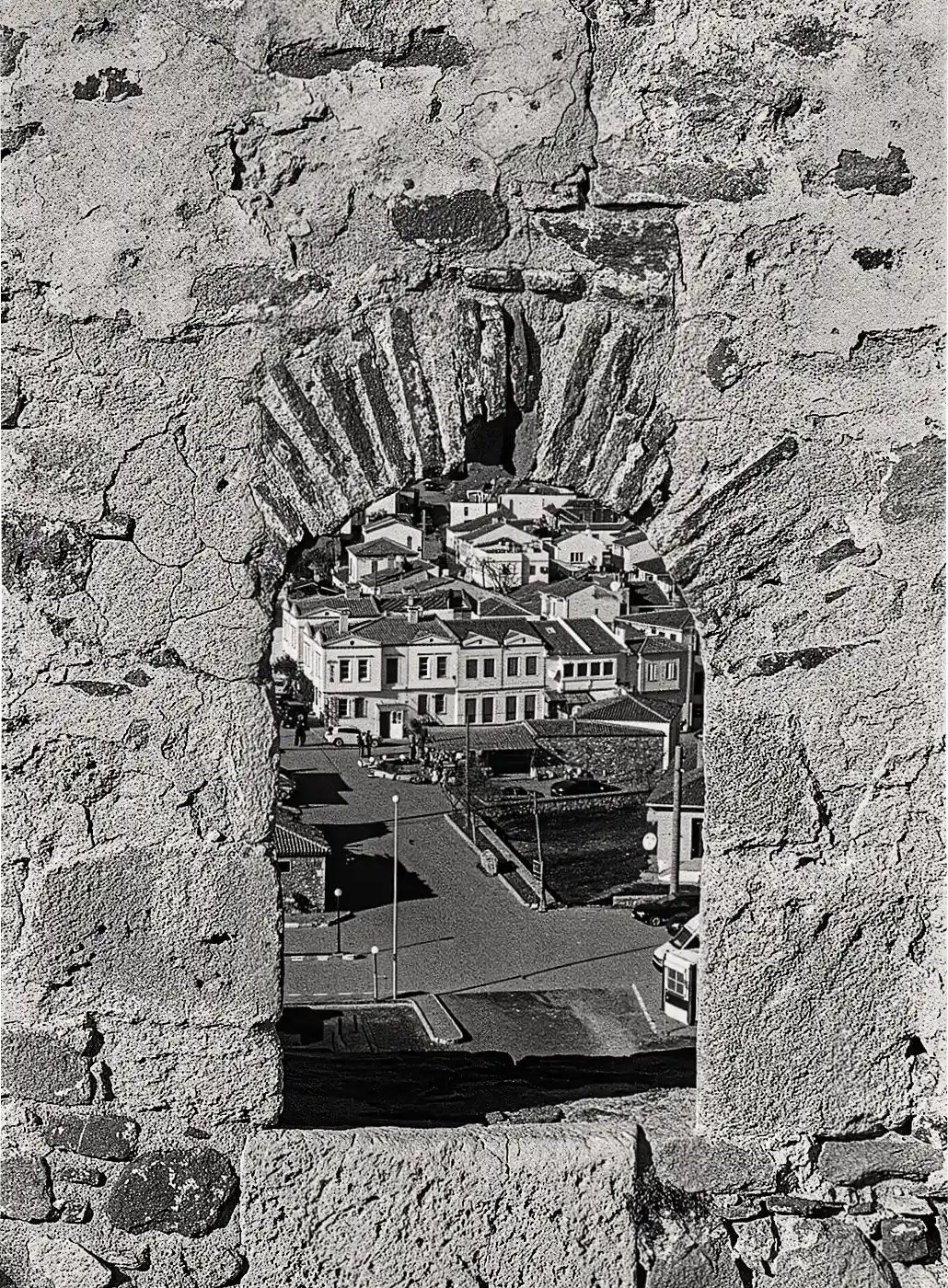 Gözlem eylemi, mimari dokuda donarak kalıcılaşan bir algıyı anlatan fotoğraf sanat eseri.